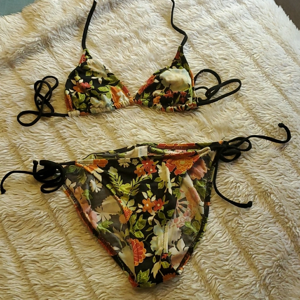 J. crew Floral String Bikini